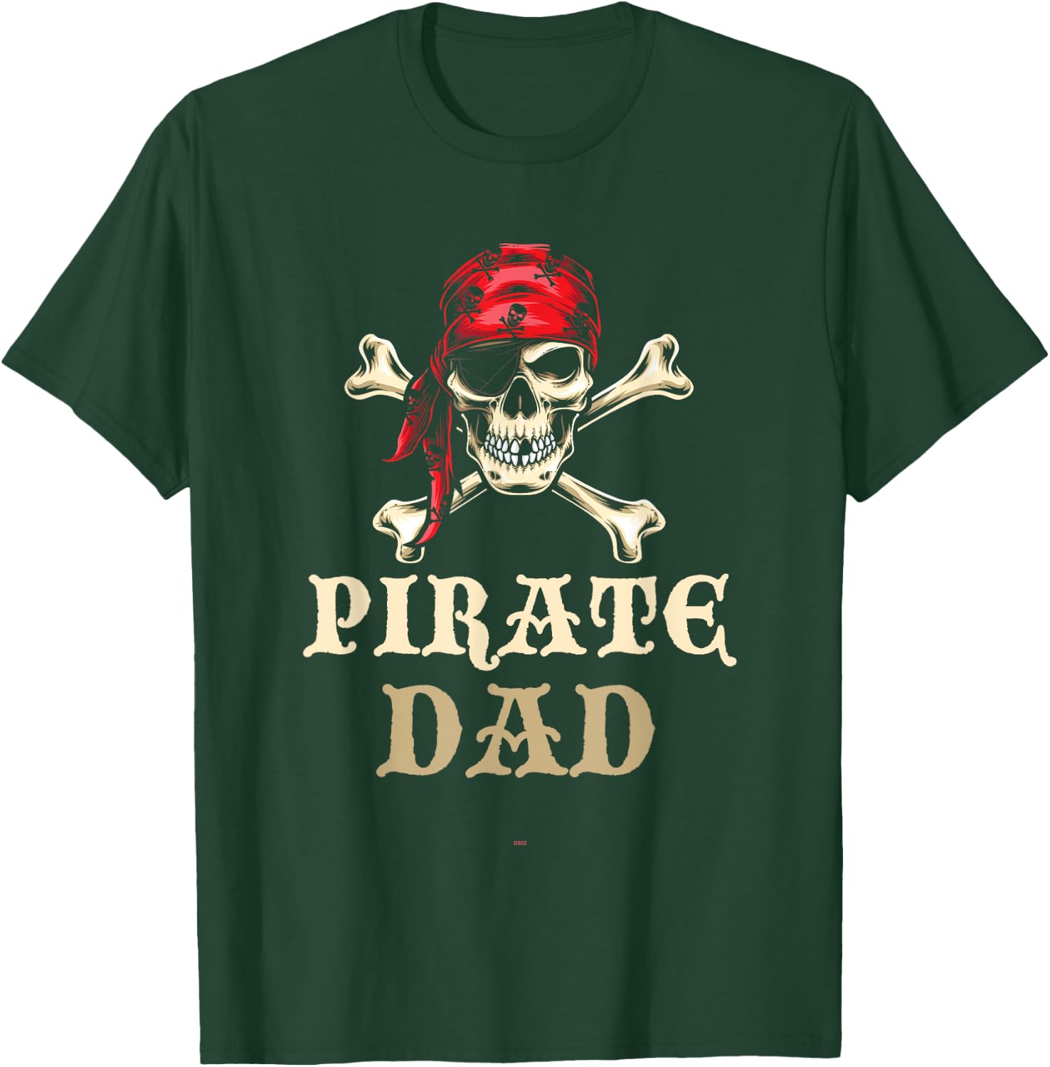Pirate Dad Skull Halloween Funny Matching Family Costume , Black, S T-Shirt - T-Shirt | Forest