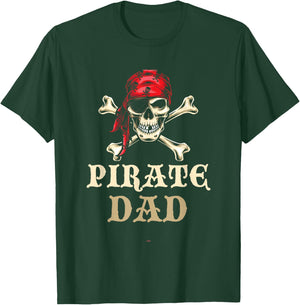 Pirate Dad Skull Halloween Funny Matching Family Costume , Black, S T-Shirt - T-Shirt | Forest