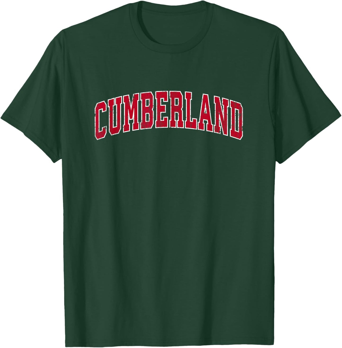 Cumberland Maryland MD Vintage Sports Design Red Design T-Shirt - T-Shirt | Forest