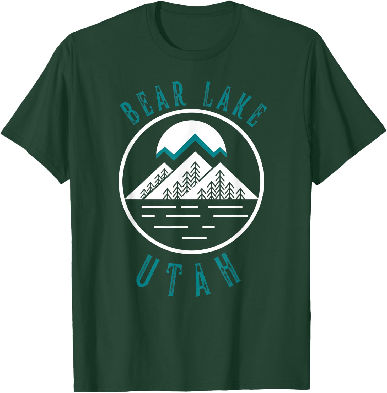 Bear Lake Utah Mountain Skiing Hiking Fishing Boating T-Shirt - T-Shirt | Forest