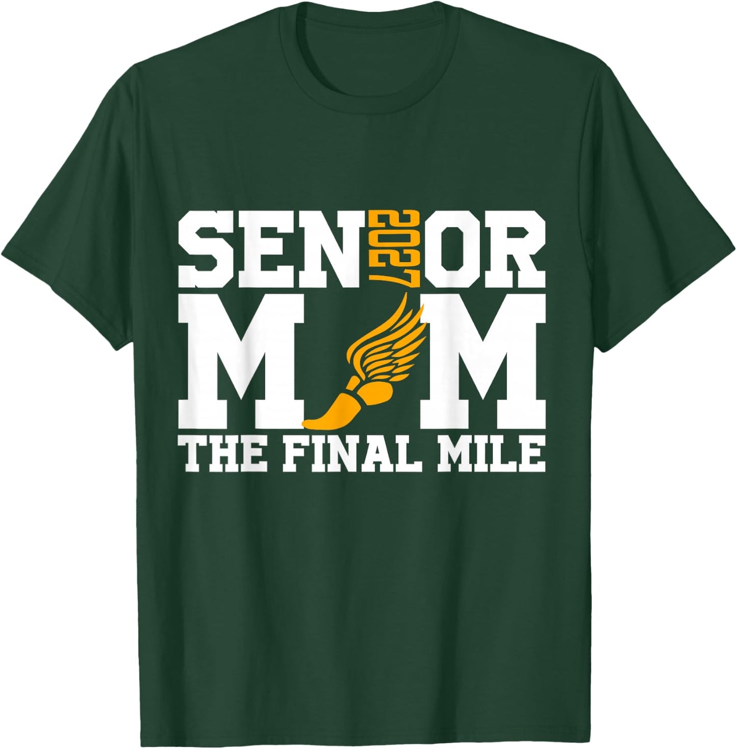 Groovy Senior Mom The Final Mile Cross Country Class of 2027 T-Shirt - T-Shirt | Forest
