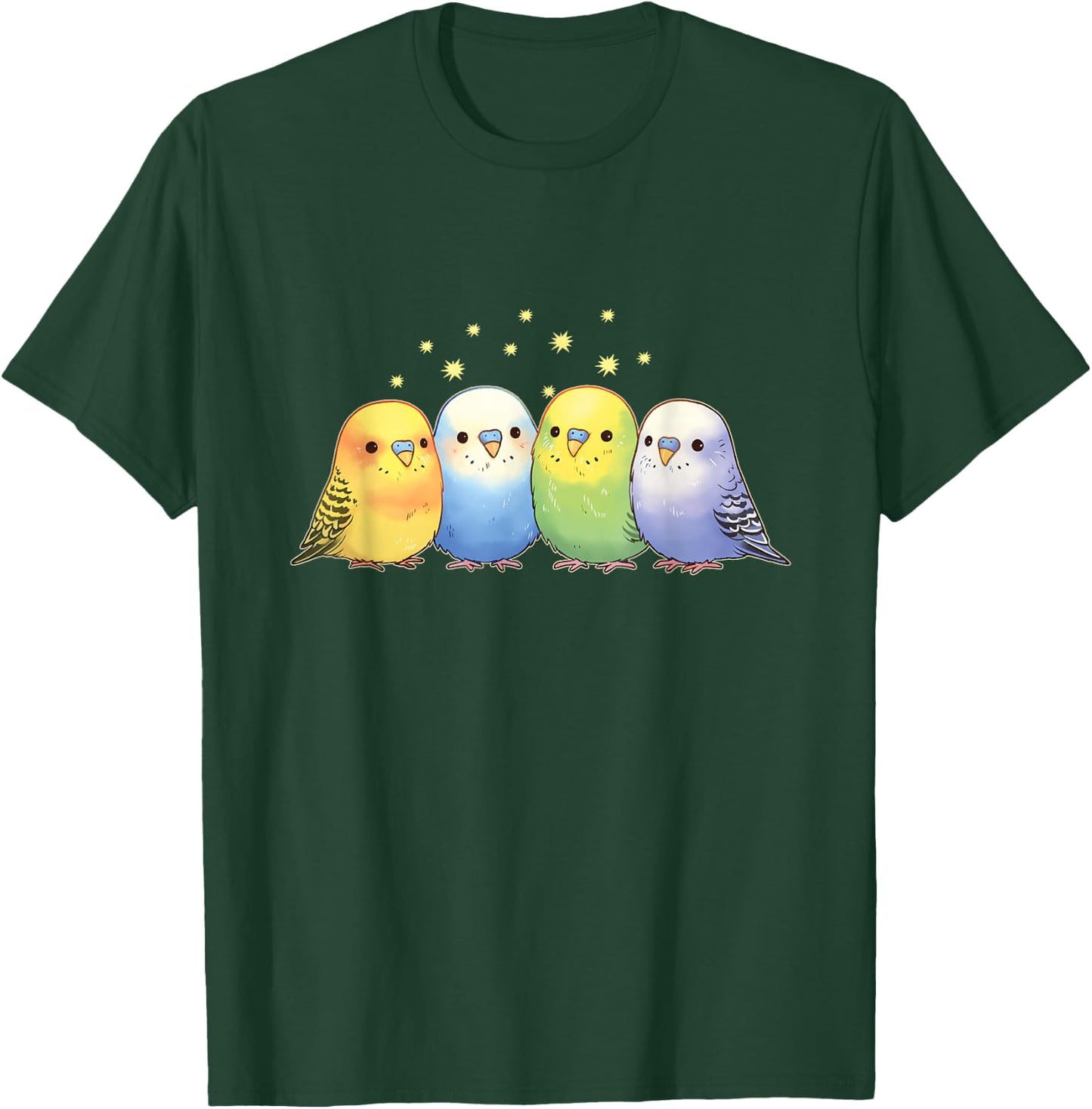 Budgie Birds Parakeet Parrot Funny Budgies T-Shirt - T-Shirt | Forest