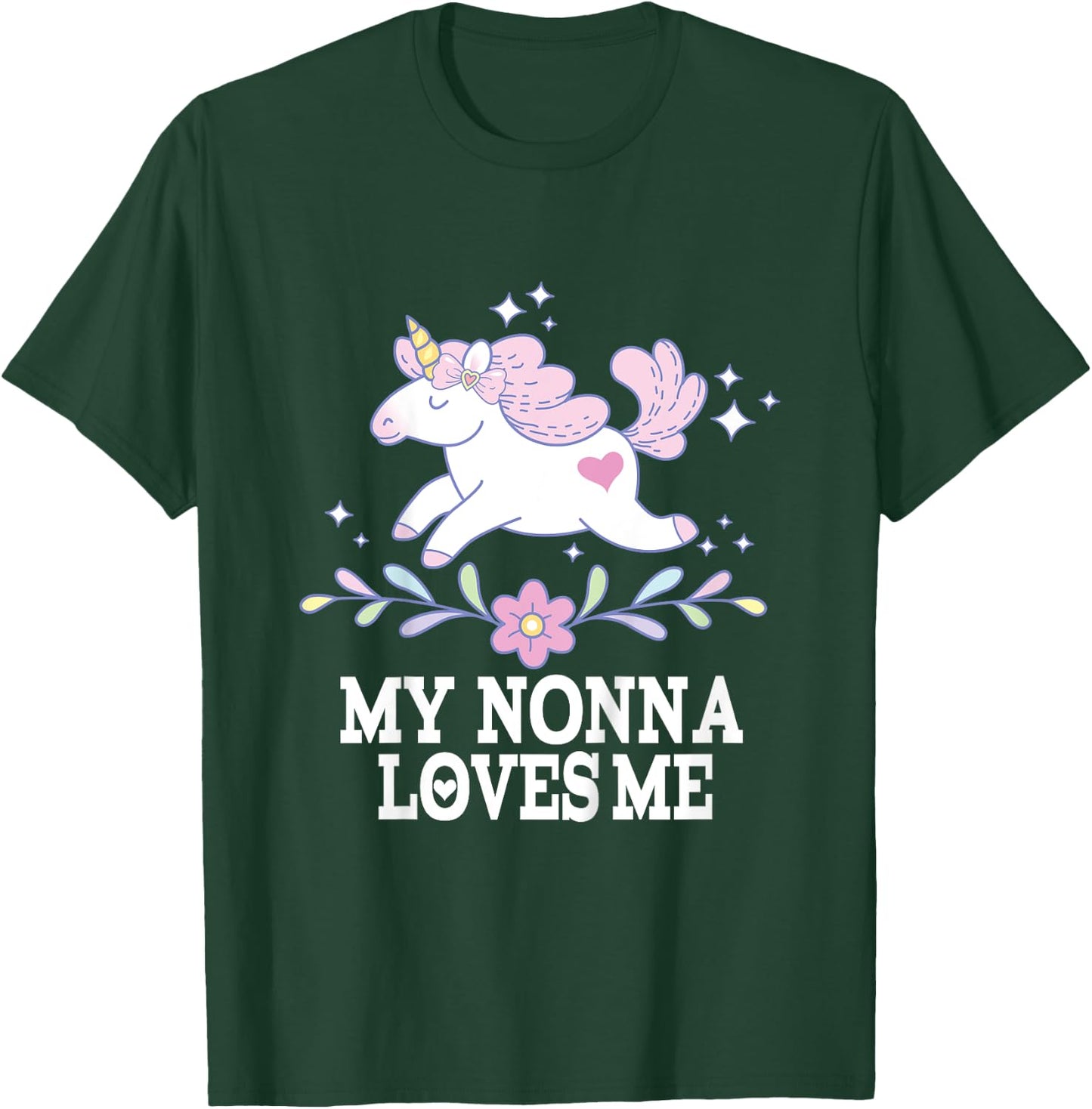 My Nonna Loves Me Granddaughter Unicorn T-Shirt - T-Shirt | Forest