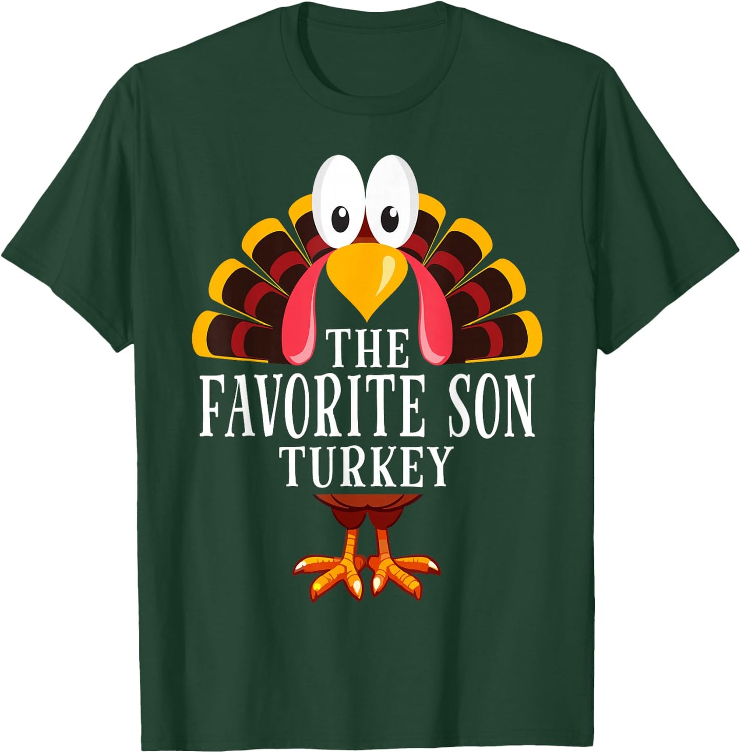 Thanksgiving The Favorite Son Turkey Matching T-Shirt - T-Shirt | Forest