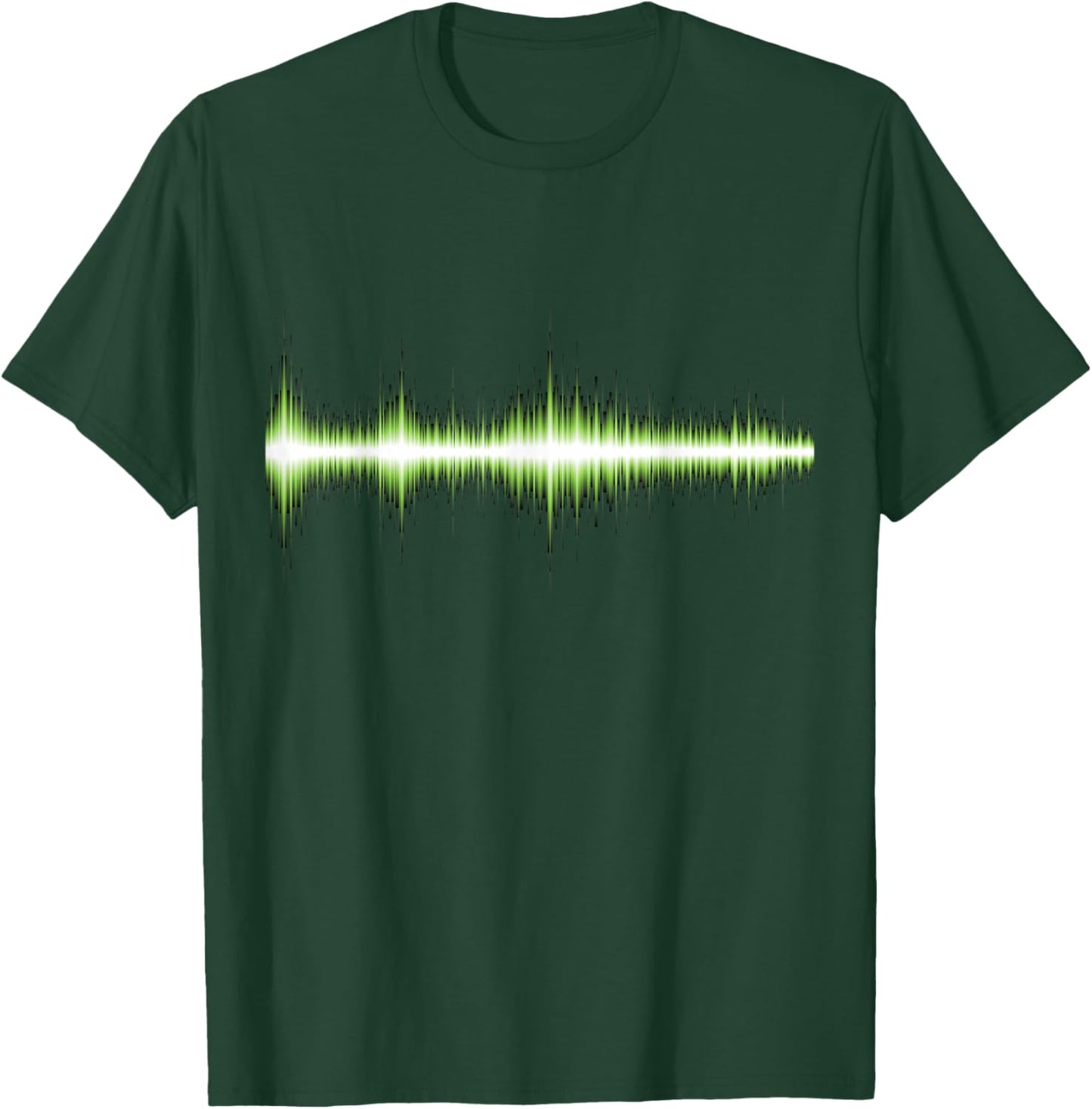 Green Audio Waveform T Shirt - Audio Engineer T-Shirt - T-Shirt | Forest