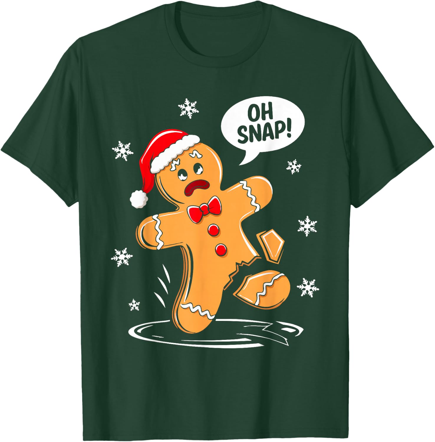 Oh Snap Gingerbread Man Shirt Adult Kids Men Women Costume T-Shirt - T-Shirt | Forest
