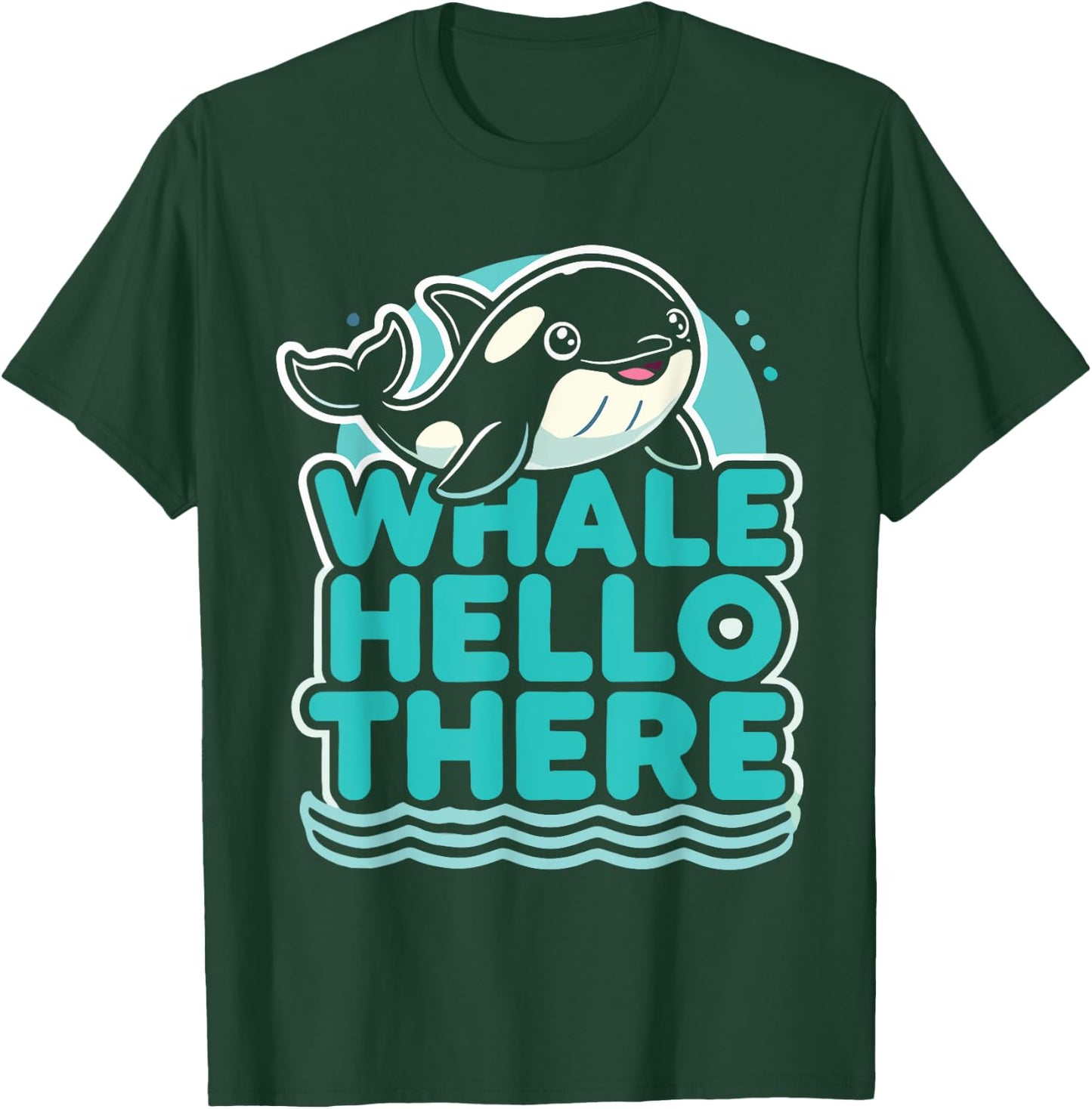 Orca Whale Hello There Kids Orca T-Shirt - T-Shirt | Forest