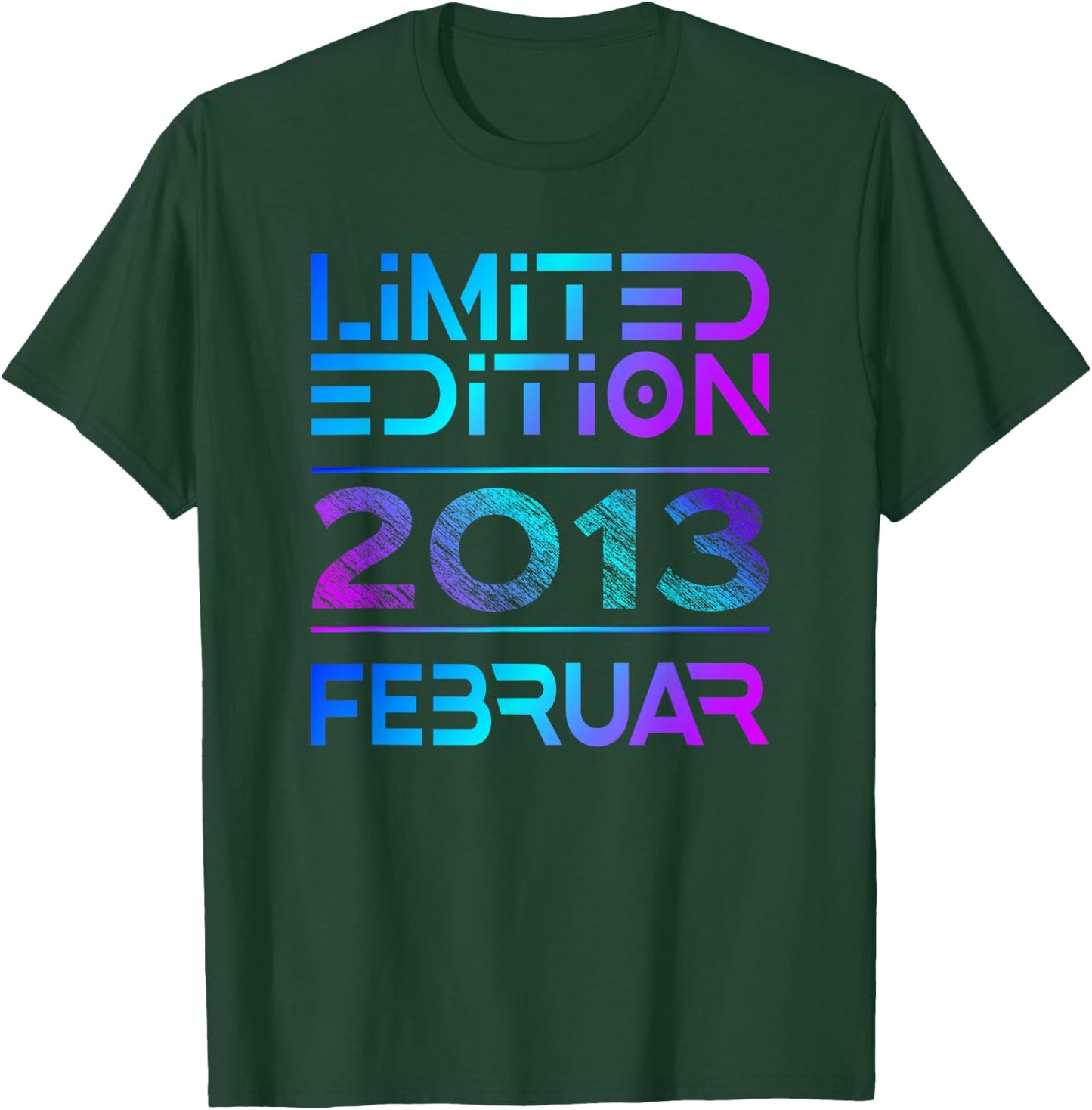 February 2013 Boy Girl 11th Birthday Limited Edition , black T-Shirt - T-Shirt | Forest