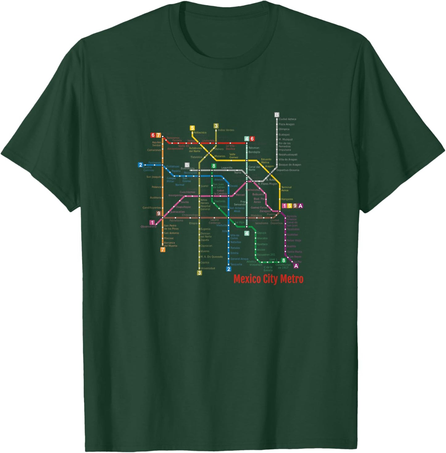Mexico City Metro T-Shirt - T-Shirt | Forest