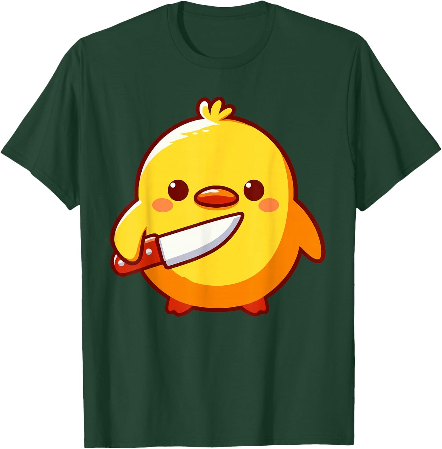Duck with Knife Meme Chick with Knife T-Shirt - T-Shirt | Forest