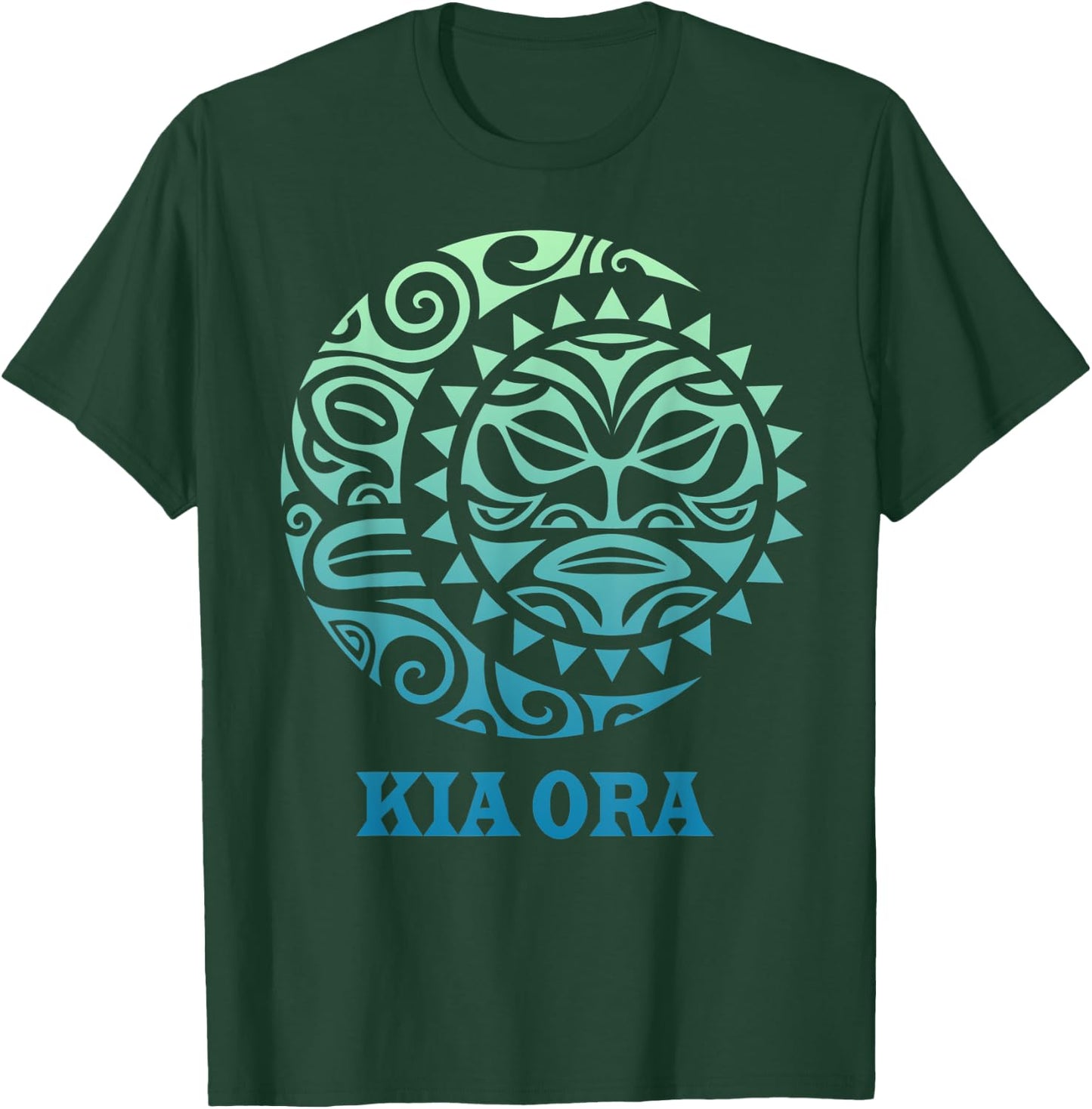 Neuseeland Sonne Mond Kia Ora Kultur Sonne Mond Symbol Haka T-Shirt - T-Shirt | Forest