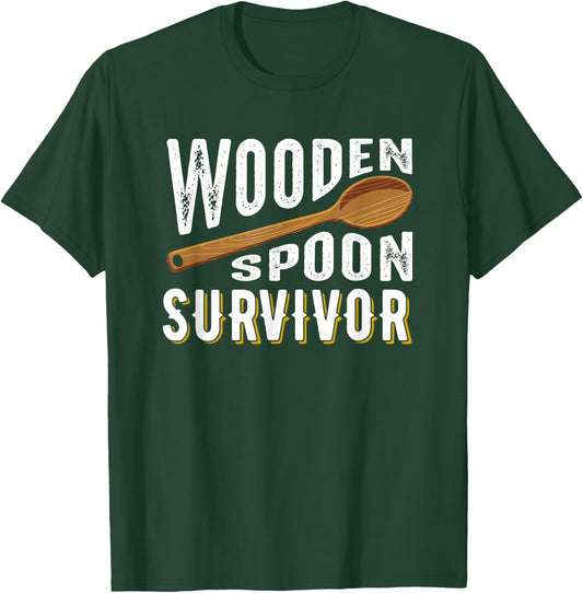 Wooden Spoon Survivor Champion Funny Gift T-Shirt - T-Shirt | Forest