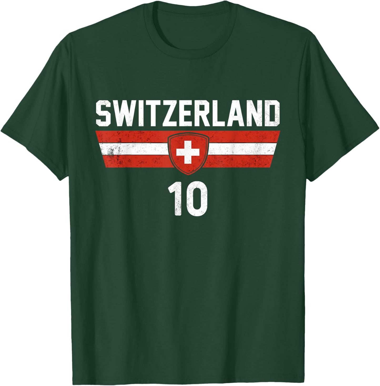 Switzerland Schweiz Suisse Swiss Schweizer Jersey T-Shirt - T-Shirt | Forest