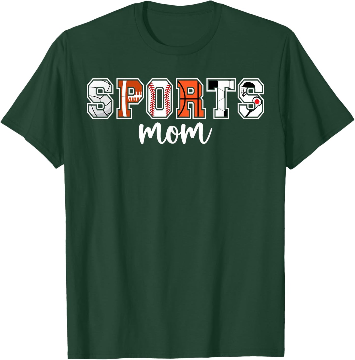 Sports Mom Sports Mama Sport Mom Sports Mother T-Shirt - T-Shirt | Forest