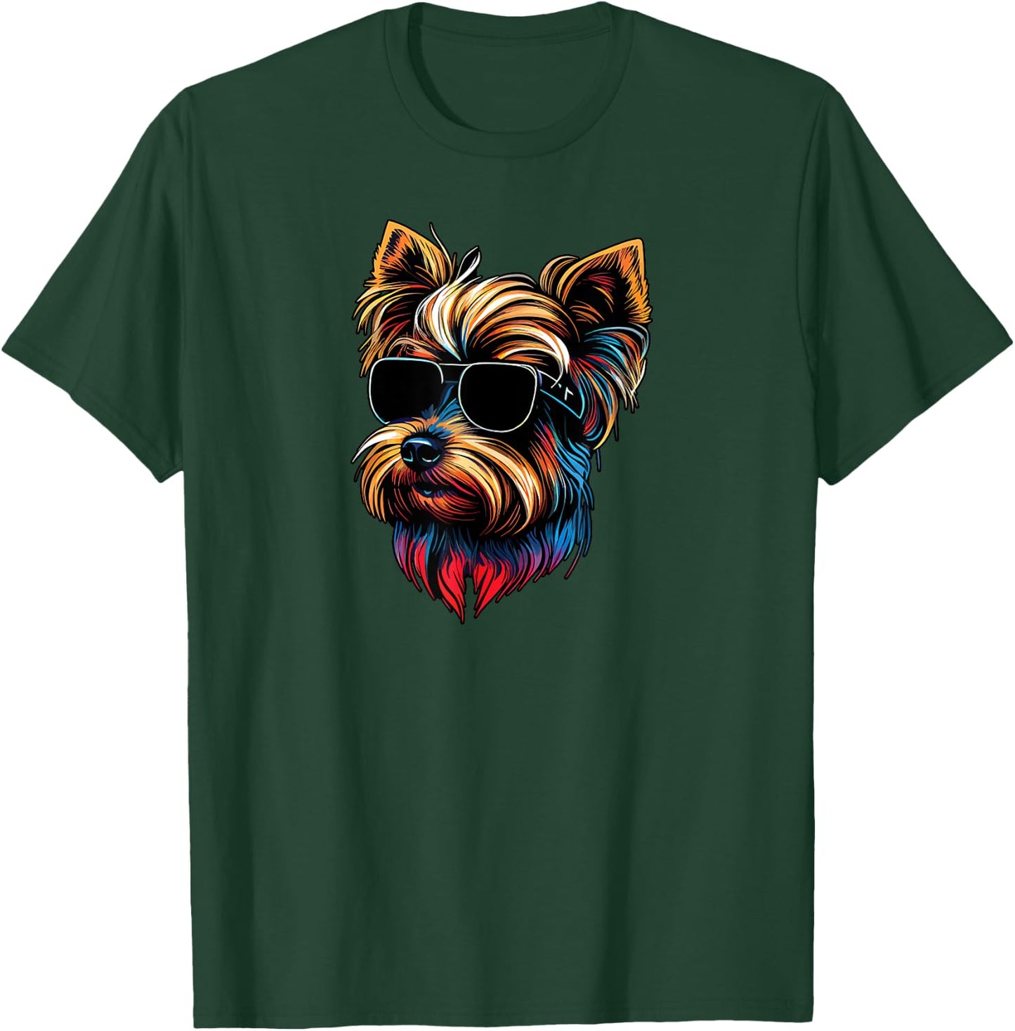 Dad Mom Cool Dog Sunglasses - Yorkie Women T-Shirt - T-Shirt | Forest