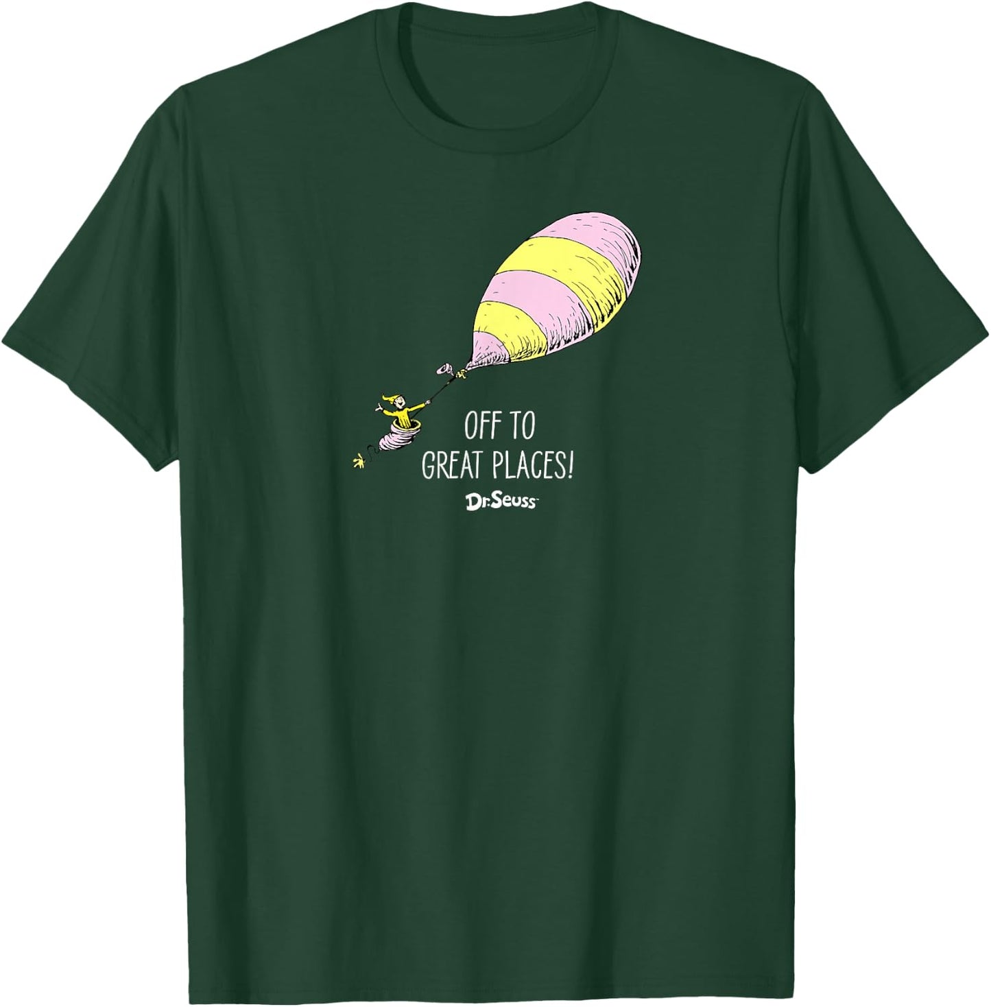 Dr. Seuss Oh the Places, Off to Great Places T-Shirt - T-Shirt | Forest