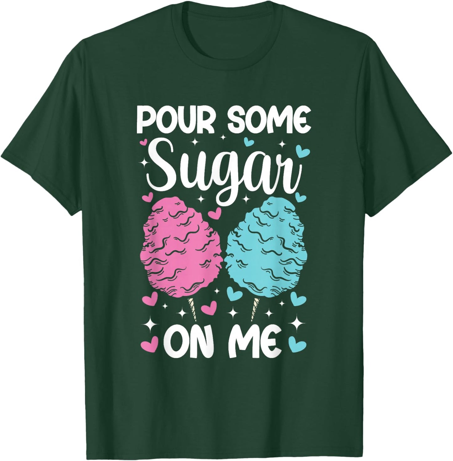Pour Some Sugar On Me Funny Cotton Candy Patch Sweet Kids T-Shirt - T-Shirt | Forest