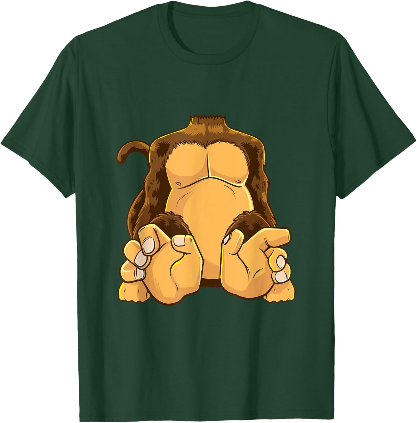 Monkey Body Costume Headless Chimpanzee Funny Ape T-Shirt - T-Shirt | Forest