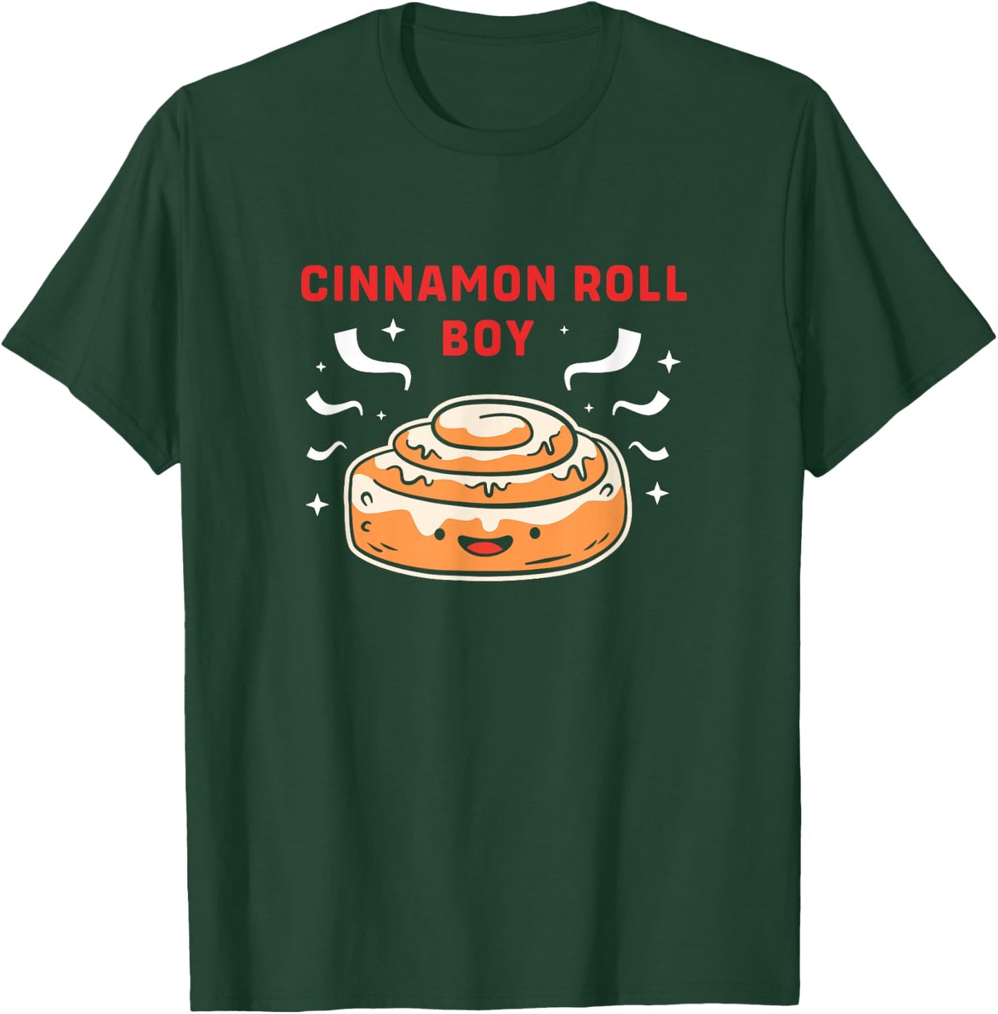 Cute Cinnamon Bread Lover Cinnamon Roll Boy T-Shirt - T-Shirt | Forest