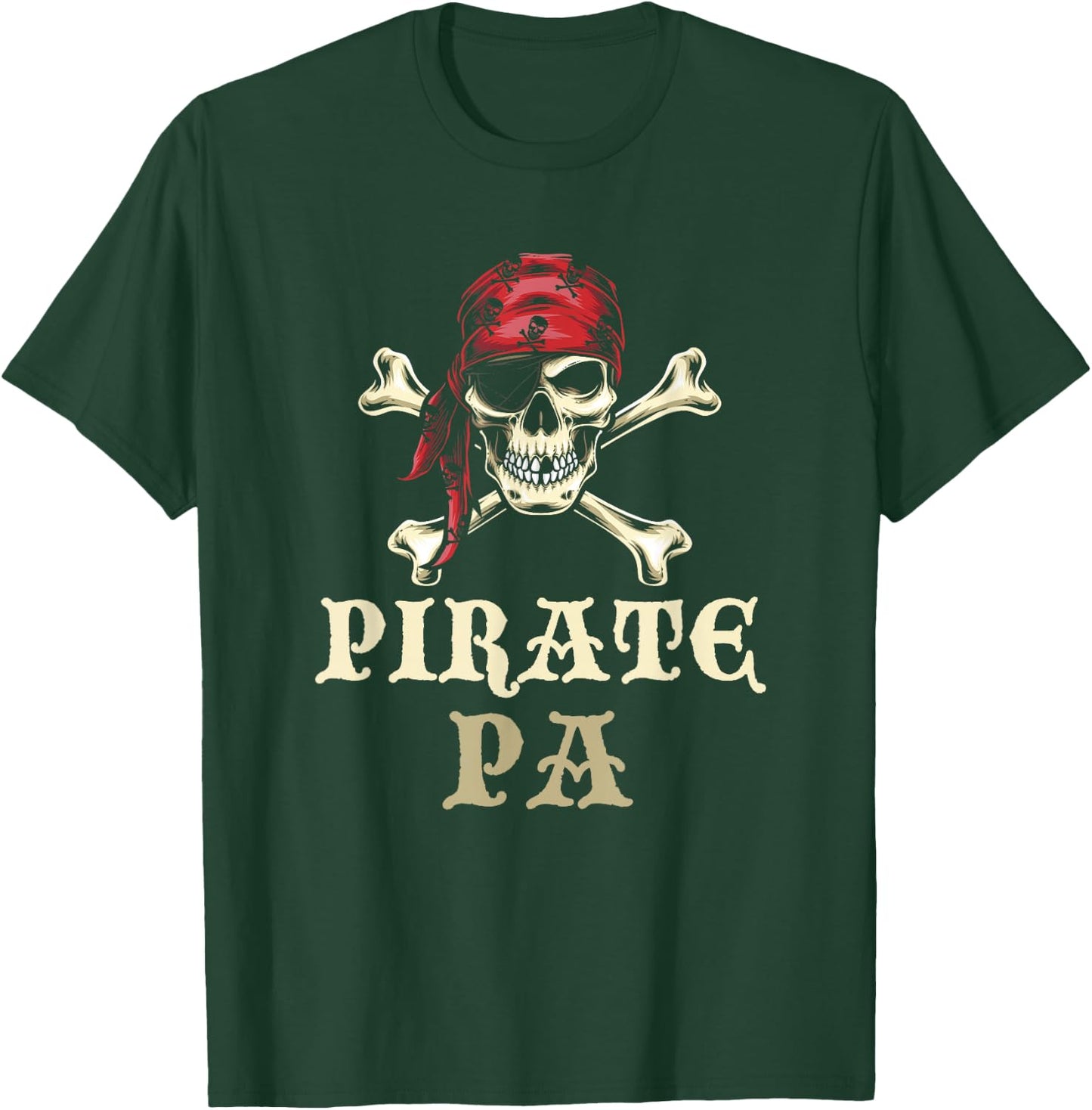 Pirate Pa Skull Matching Grandpa Halloween Costume T-Shirt - T-Shirt | Forest