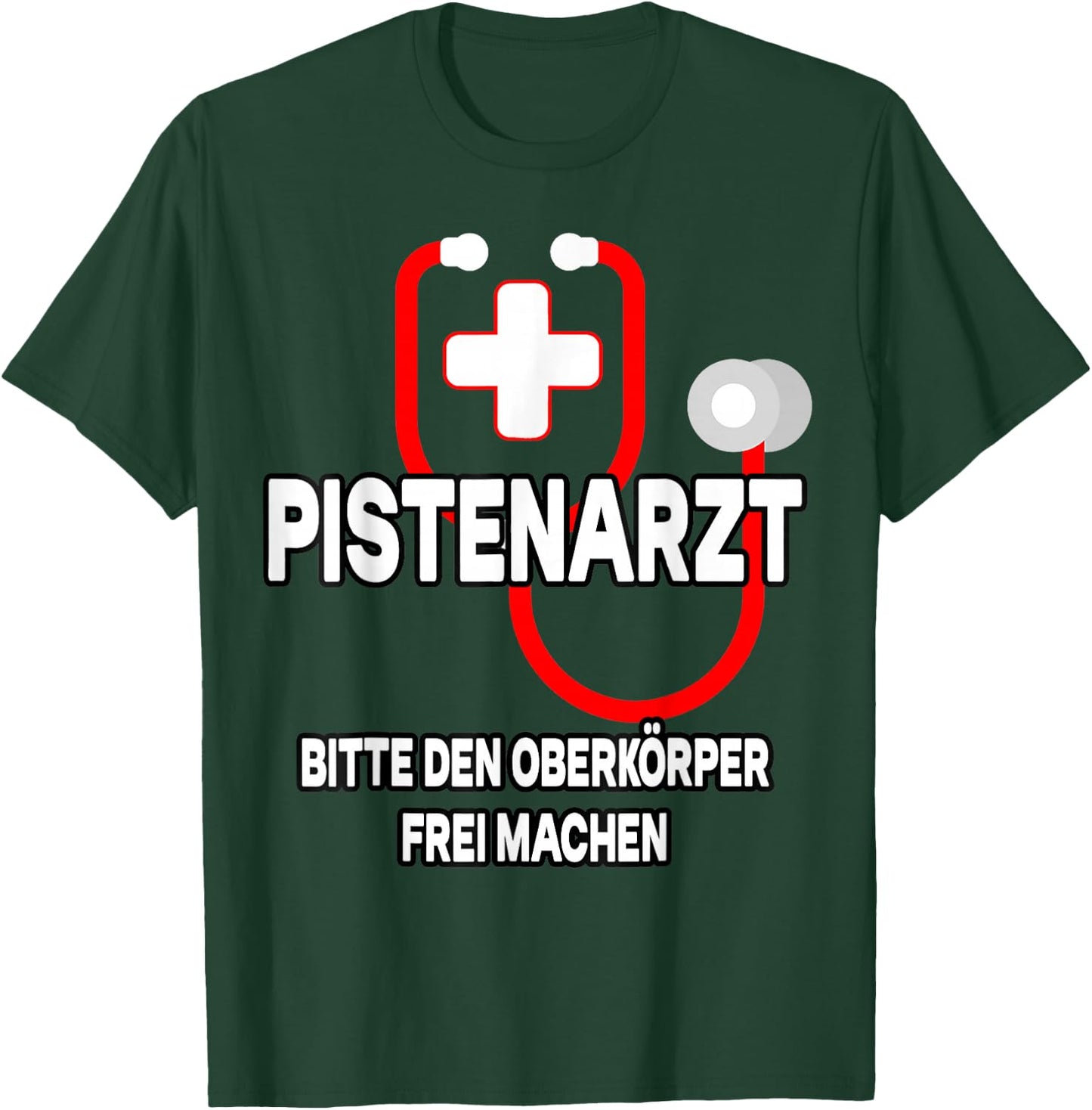 Pistenarzt bitte den oberkörper frei machen Fancy Dress Costume , black T-Shirt - T-Shirt | Forest