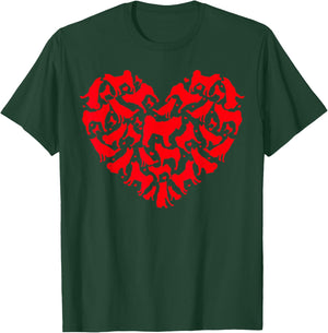 Akita Dog Lover Funny Love Heart Akita Valentine's Day T-Shirt - T-Shirt | Forest