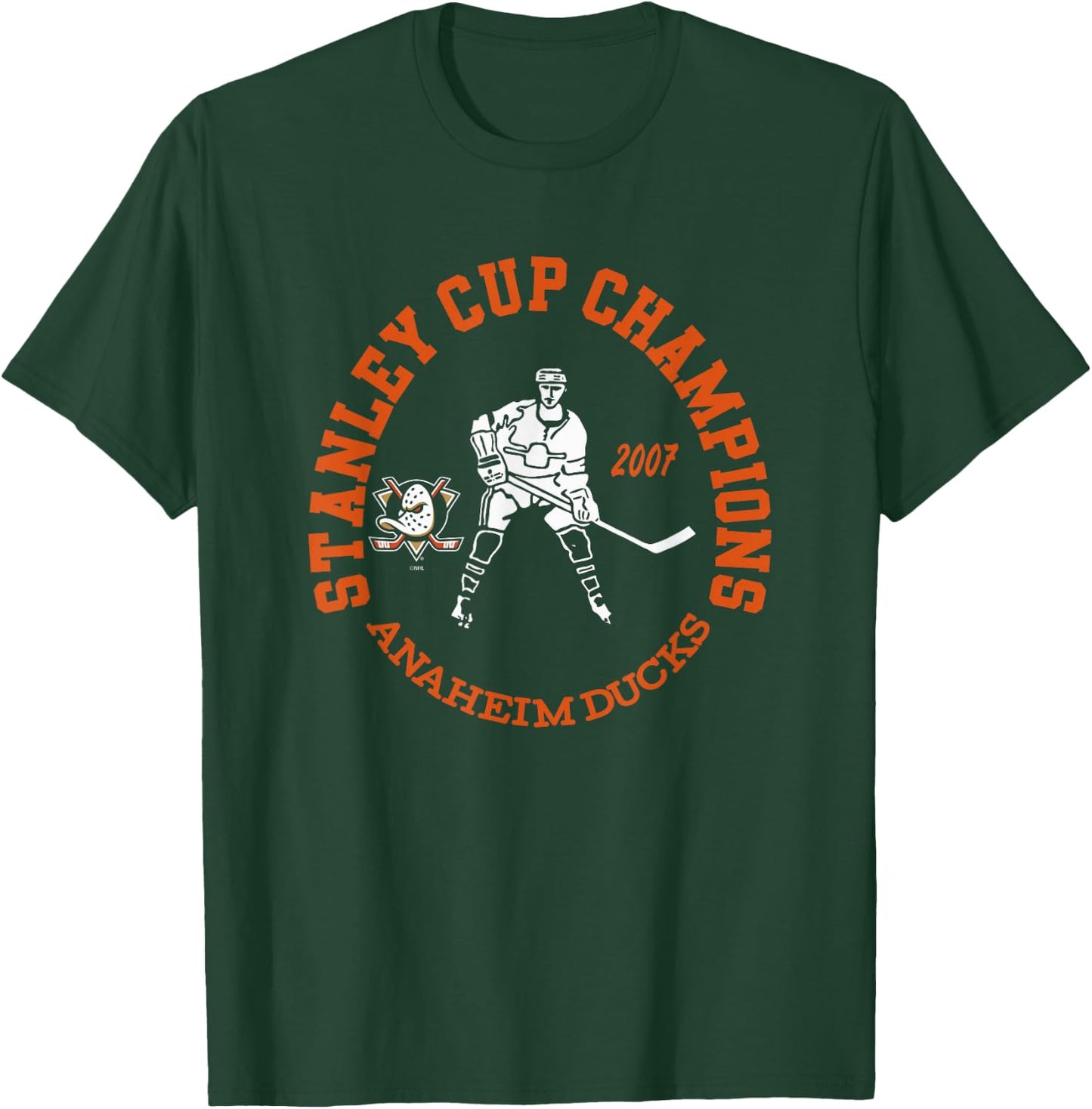 Anaheim Ducks Stanley Cup Champions 2007 Black T-Shirt - T-Shirt | Forest