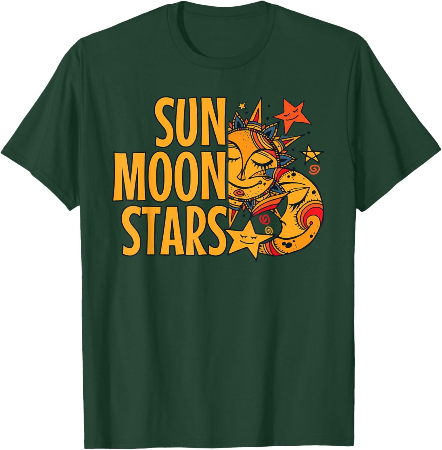 Sun Moon Stars Shirt Cute T-Shirt - T-Shirt | Forest