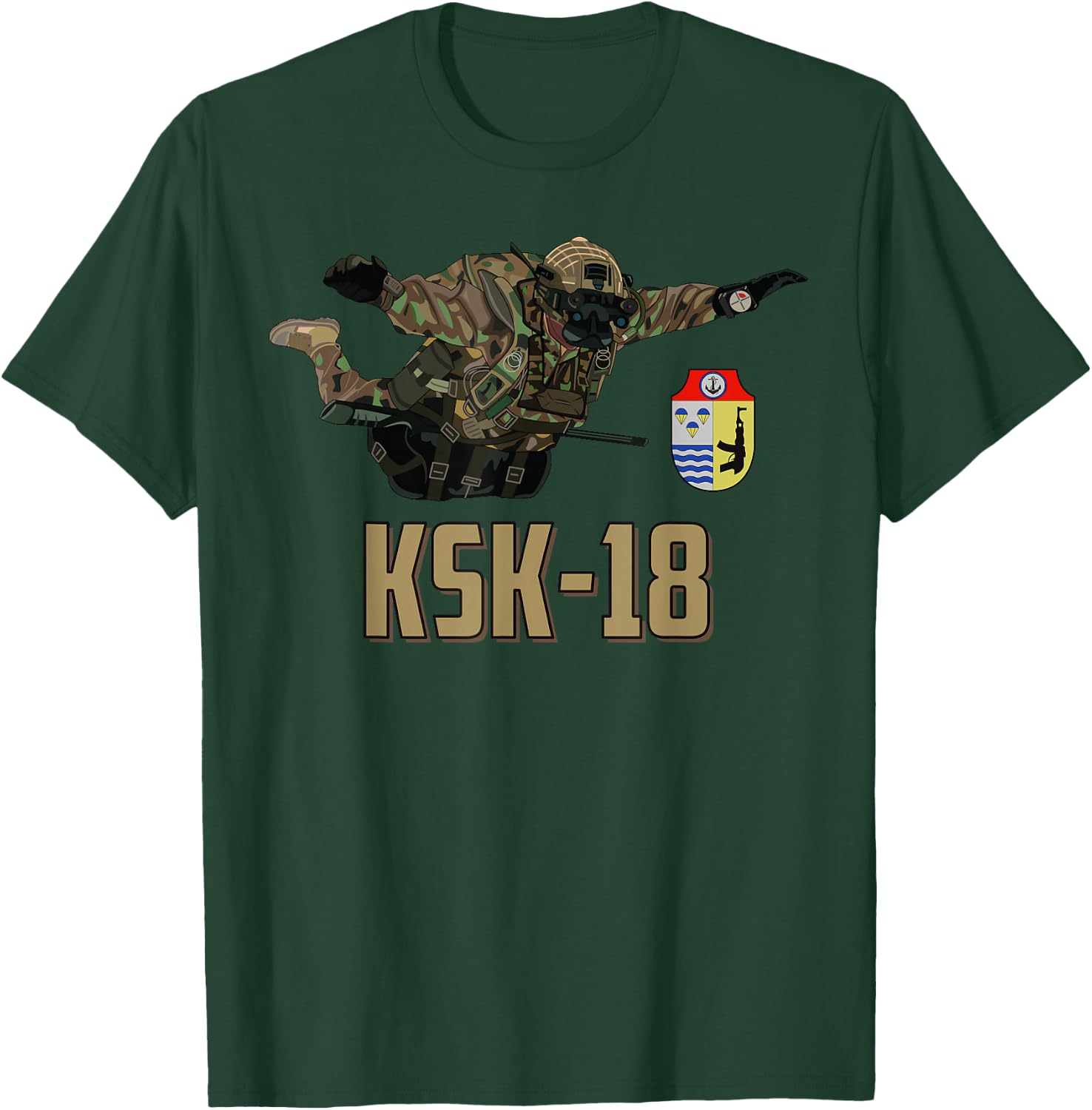 KSK-18 Kampfschwimmerkommando DDR DDR Militär Kampfschwimmer T-Shirt - T-Shirt | Forest