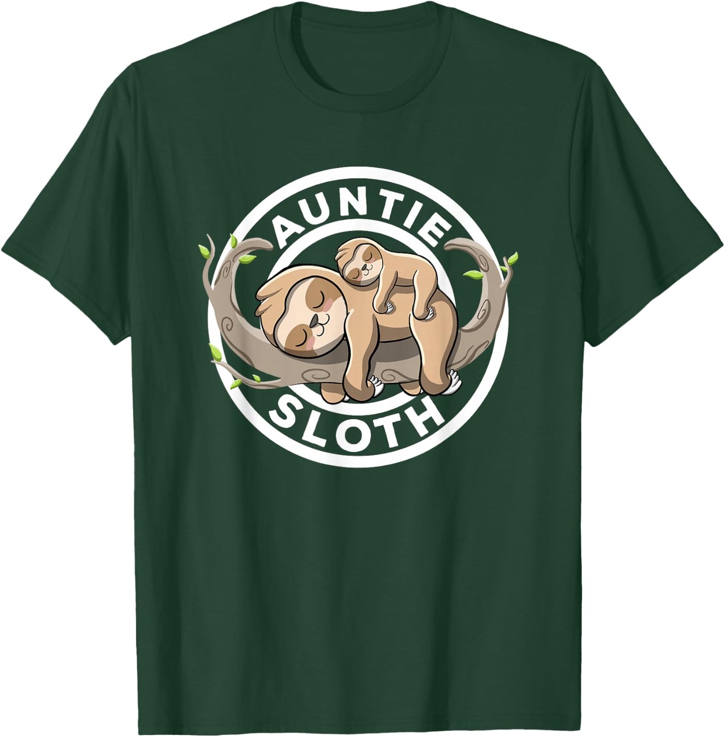 Auntie Sloth Sloth Family Matching Slothfulness Cute Sloth T-Shirt - T-Shirt | Forest