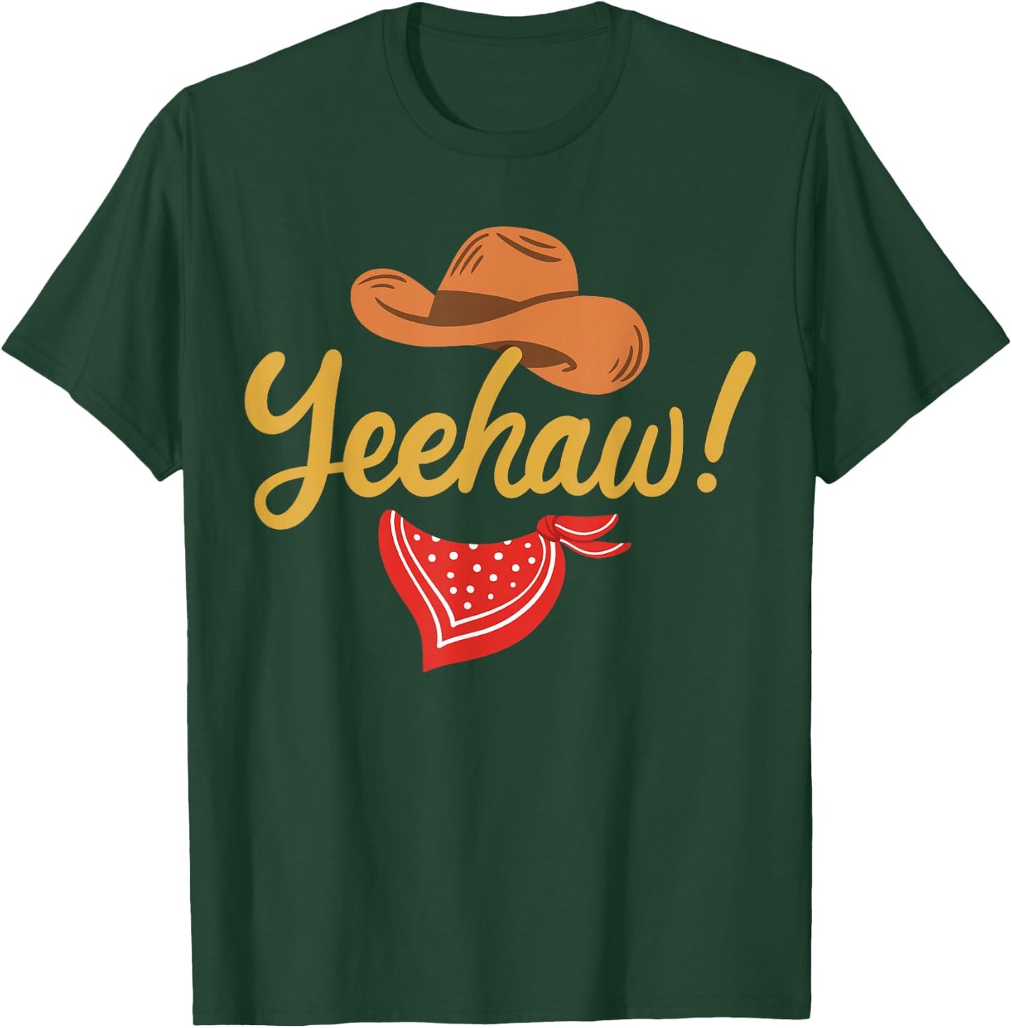 Yeehaw Cowboy Cowgirl Western Country Rodeo T-Shirt - T-Shirt | Forest
