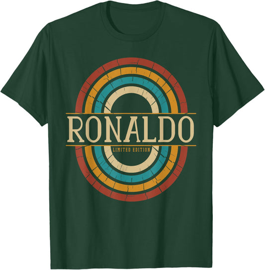 Ronaldo Name Personalized Men Boys Vintage Appreciation T-Shirt - T-Shirt | Forest