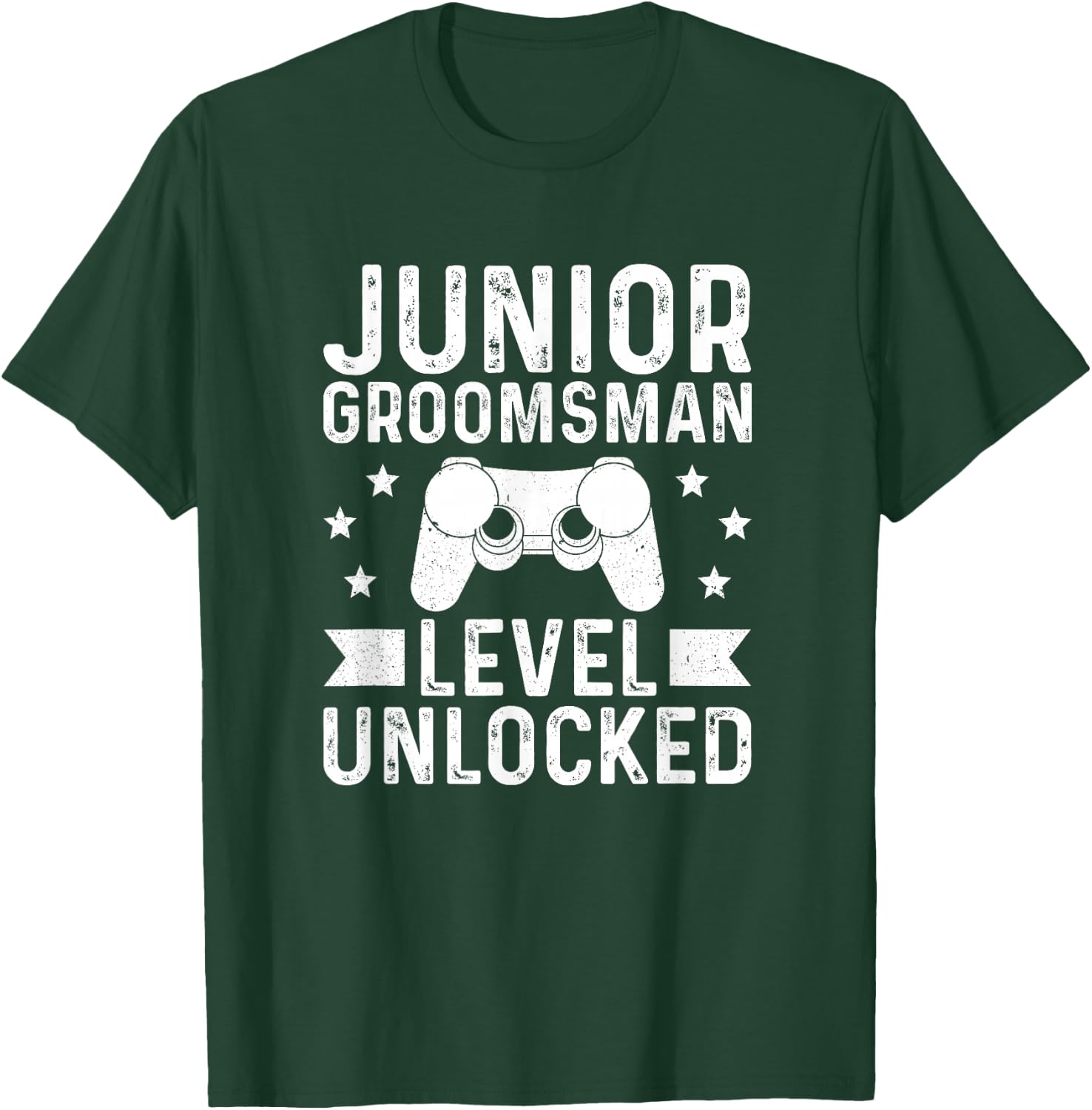 Junior Groomsman Level Unlocked Wedding Junior Groomsmen T-Shirt - T-Shirt | Forest