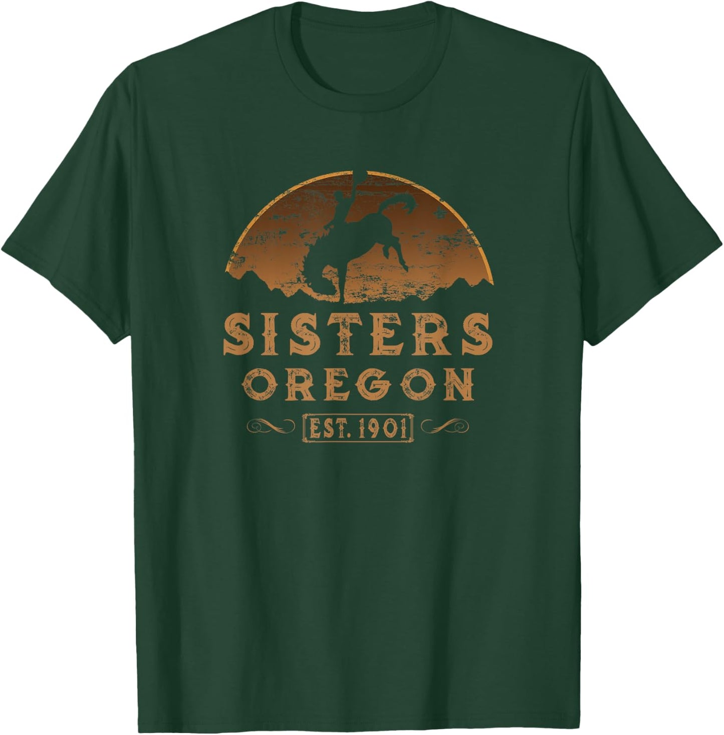 Sisters Oregon OR Wild West Rodeo Cowboy T-Shirt - T-Shirt | Forest