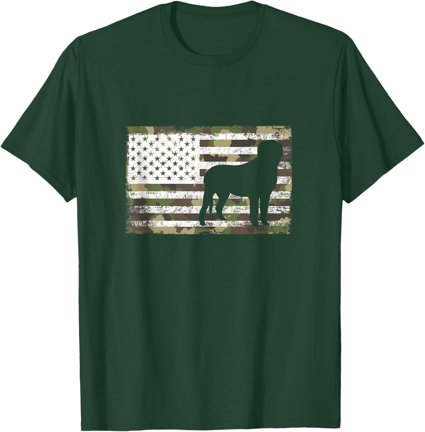 Funny English Mastiff Dog Mastiffs Dog Camouflage T-Shirt - T-Shirt | Forest