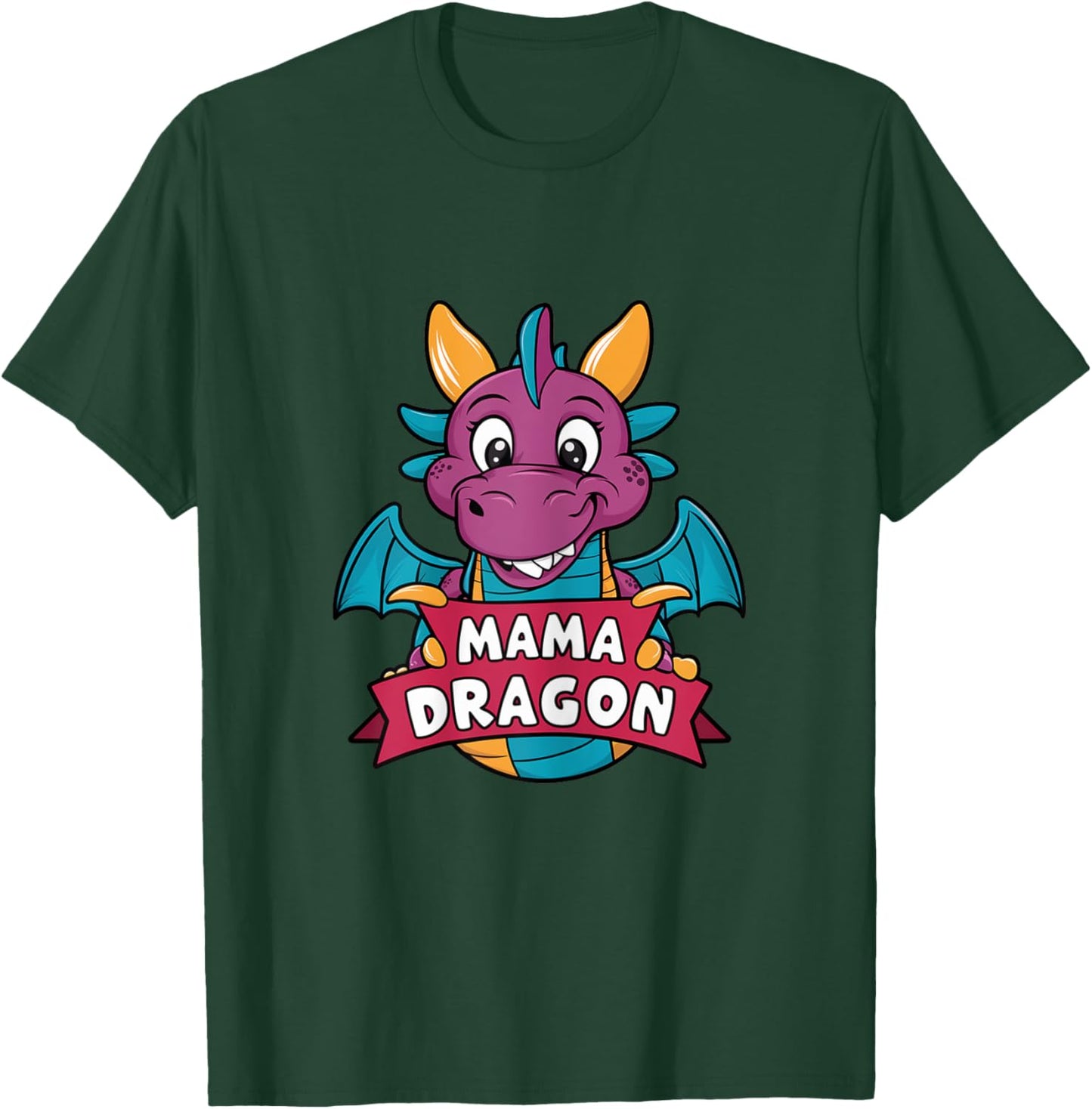 Mama Dragon Matching Family Mom Mother T-Shirt - T-Shirt | Forest