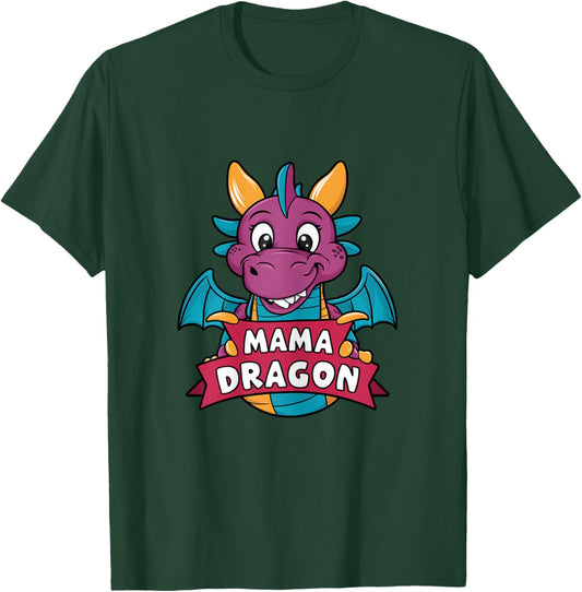 Mama Dragon Matching Family Mom Mother T-Shirt - T-Shirt | Forest