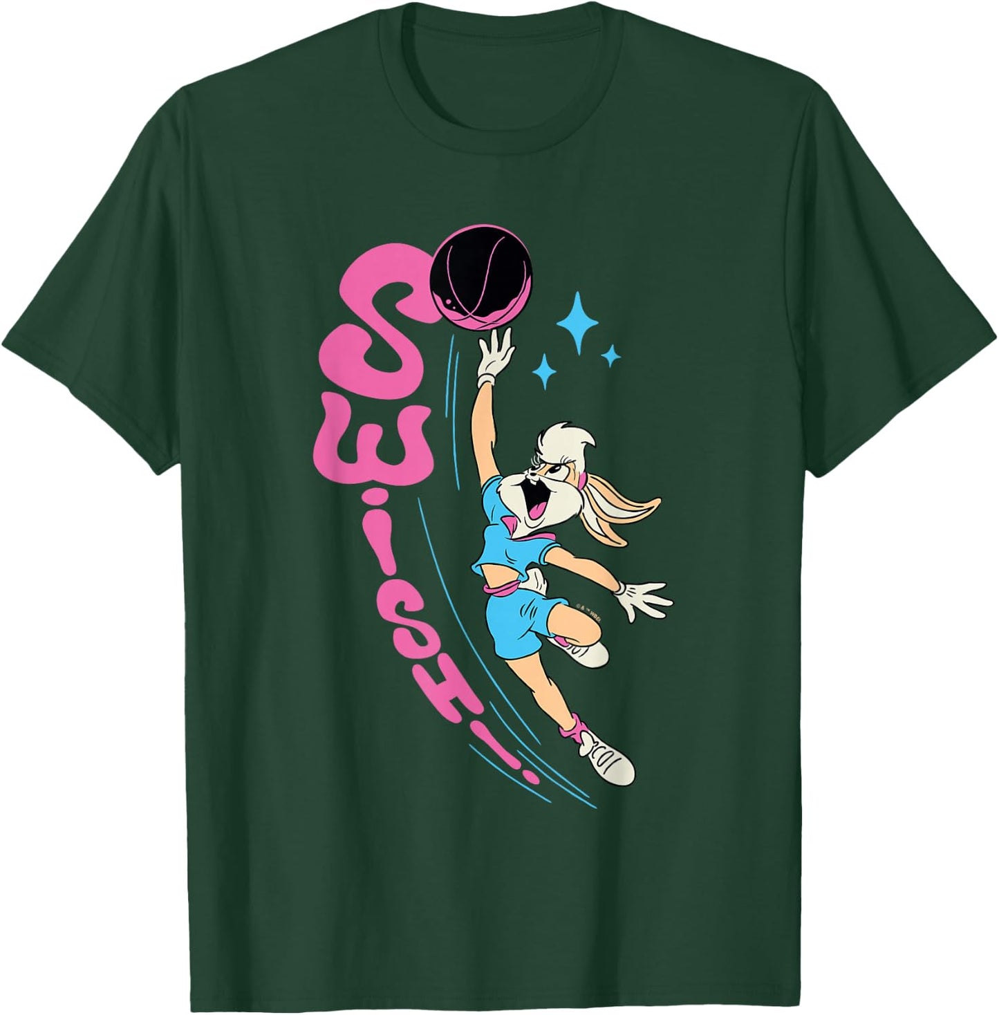 Looney Tunes Lola Bunny Swish Retro Basketball Vintage Logo T-Shirt - T-Shirt | Forest