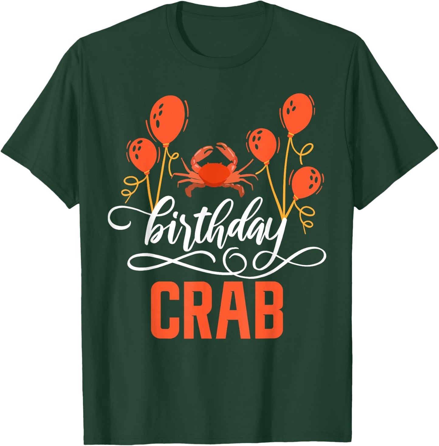 Crab Lover Gifts & Crab Party Decorations Crab Birthday - -Adults, Kids - Black - Short Sleeve - Small T-Shirt - T-Shirt | Forest