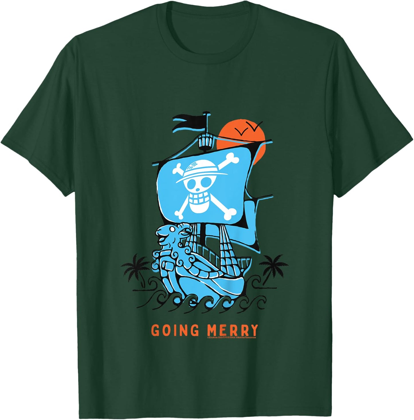 Kids Going Merry Ship Straw Hat Pirates Monkey D Luffy Kids , Blue, 2 T-Shirt - T-Shirt | Forest