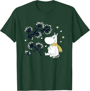 Moomin Moomintroll Winter Watching the Snow , blue T-Shirt - T-Shirt | Forest