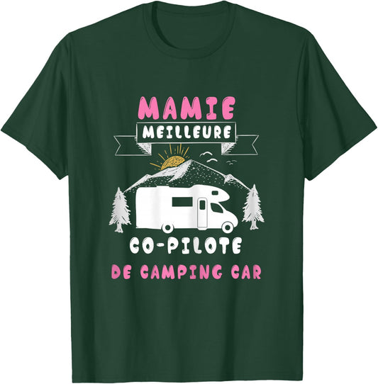 Grandma - Granny Motorhome Campervan Grandmother's Day , Black T-Shirt - T-Shirt | Forest