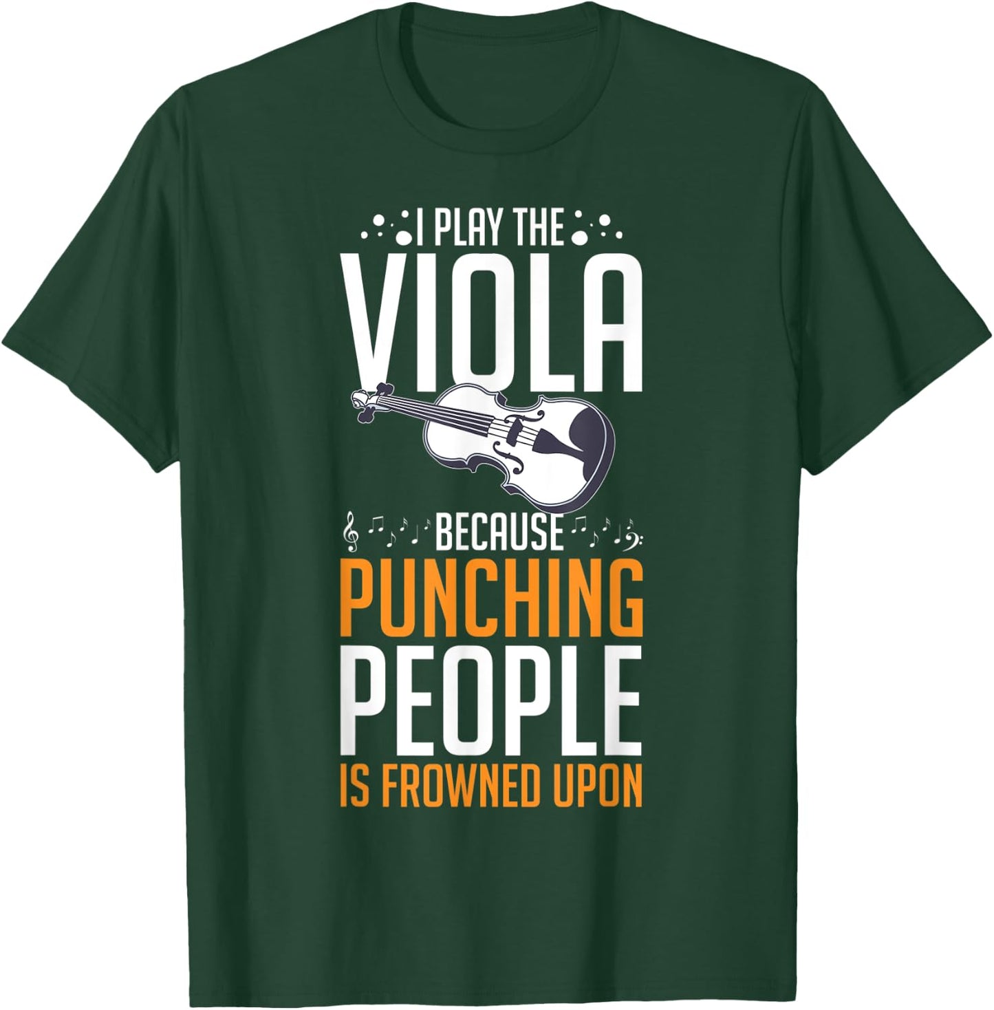 Viola Instrument Music Notes Player Lesson Beginner T-Shirt - T-Shirt | Forest