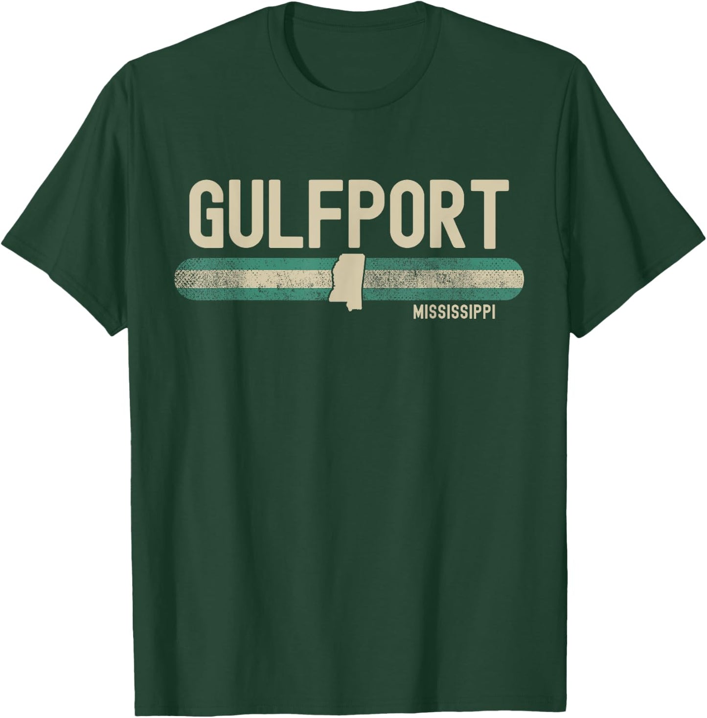 Gulfport MS | Mississippi | Travel & 80s Style T-Shirt - T-Shirt | Forest