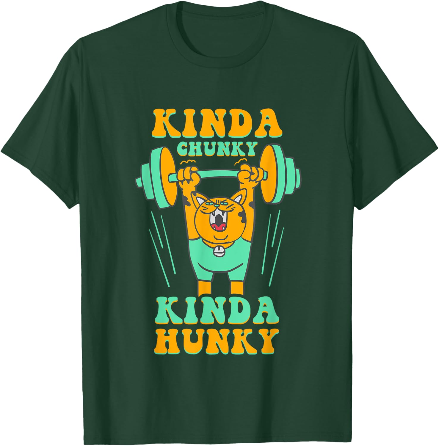 Kinda Chunky Kinda Hunky Funny Bodybuilding Gym Workout T-Shirt - T-Shirt | Forest