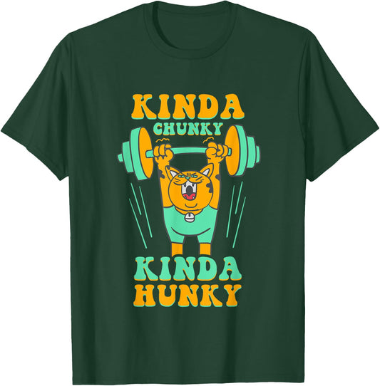 Kinda Chunky Kinda Hunky Funny Bodybuilding Gym Workout T-Shirt - T-Shirt | Forest