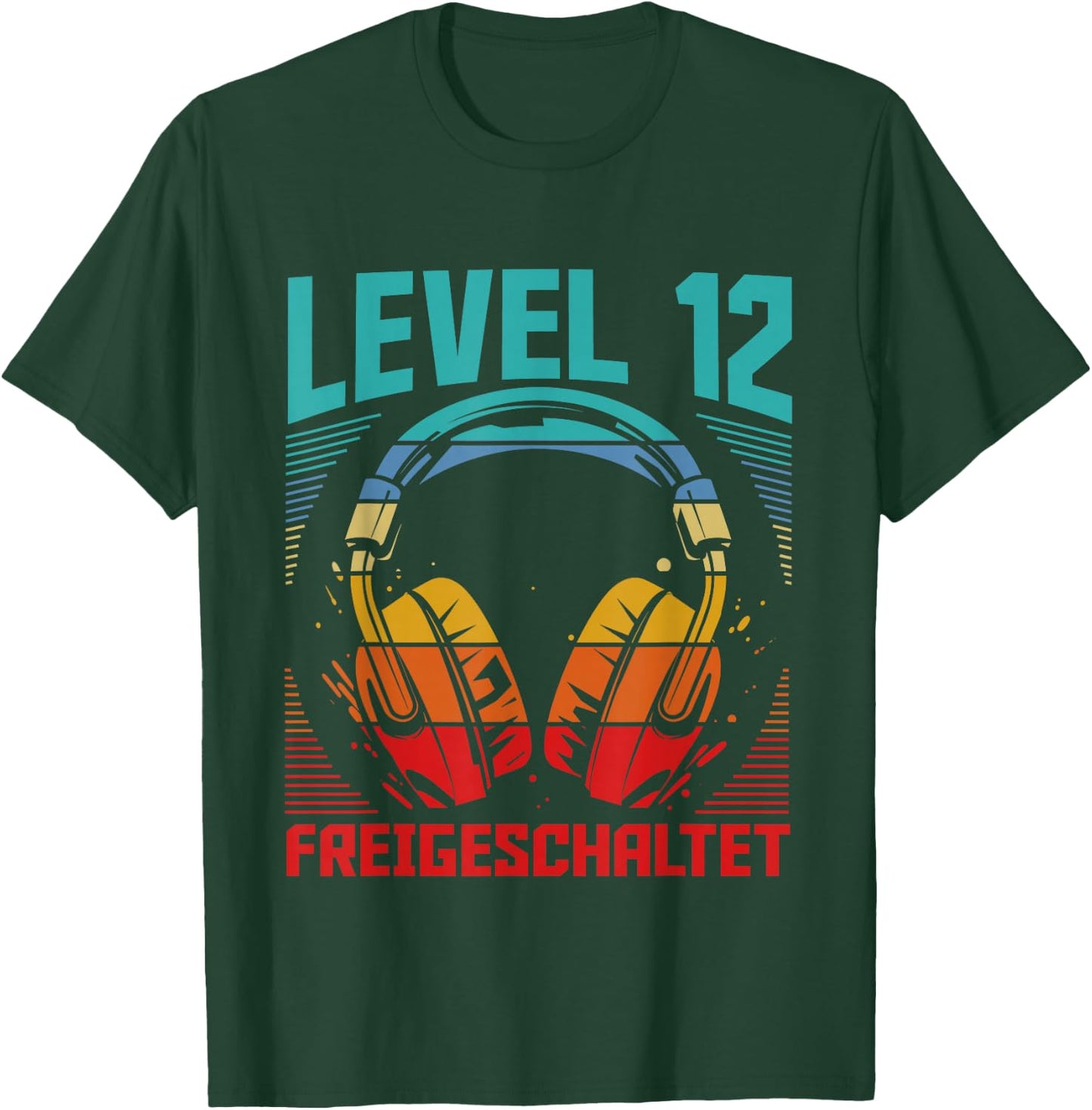 12th Birthday Boys Video Gamer Level 12 Unlocked Boys , black T-Shirt - T-Shirt | Forest