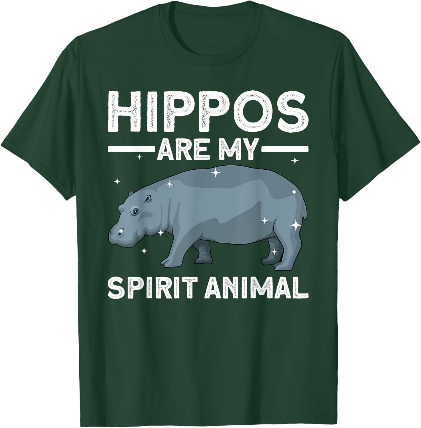 Funny Hippopotamus Design Women Animal Hippo Lover T-Shirt - T-Shirt | Forest