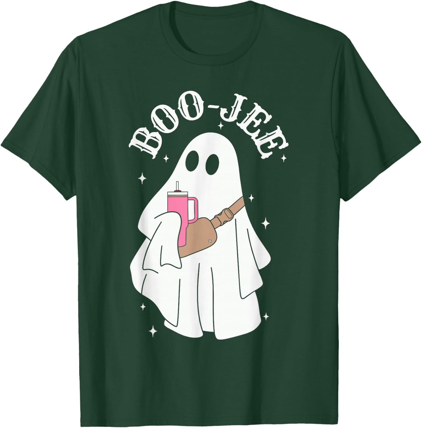 Boujee Boo-jee Cute Ghost Spooky Season Halloween Costume T-Shirt - T-Shirt | Forest