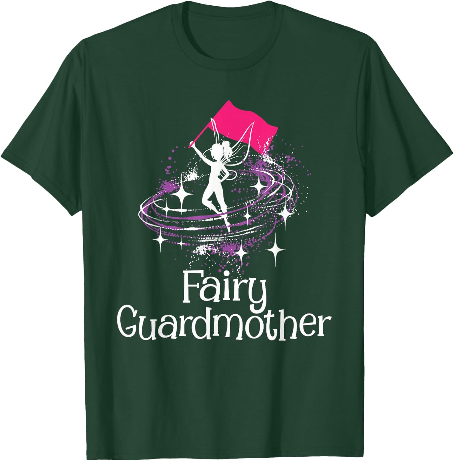 Fairy Guardmother - Flag Spinning Winter Guard Colorguard T-Shirt - T-Shirt | Forest